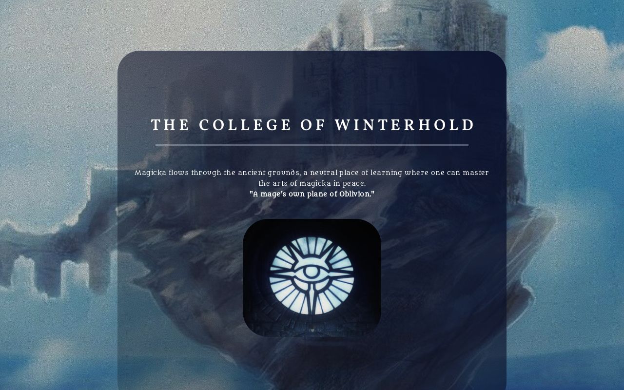 The College Of Winterhold The College Of Winterhold